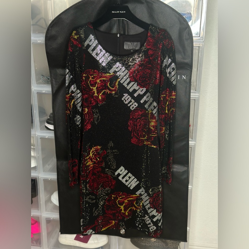 PHILIPPPLEIN F19C WRG1224 PTE003NSHORT DRESS FLOWERS